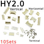 2.0mmHY2.0 Connector  Vertical / Horizontal SMD Pin Header 2/3/4/5/6/7/8P ( Plug Male + Female + Terminal )