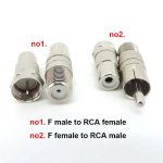 F Male female RF TV Plug to RCA male Female Jack Coaxial Coax Adapter AV Connector converter for Coaxial cable plug p1 - Image 2
