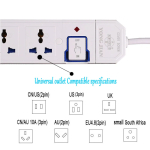 Electric Socket 3 4 5 6AC Universal Outlets Multi conversion Jack US EU UK AU CN Plug Socket 10A 2500W Power Strip with Switch - Image 2