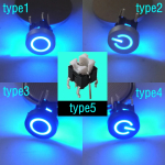 6X6X7.2mm Momentary Tact Button LED 3V Adding Caps H=8.2mm 6Pin DIP Tactical Keyboard Mini Push Button Press Button - Image 4