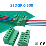 5.08mm Pitch 2EDG 5.08MM Solderless Butt Connection Plug-In Type  Pluggable Green Terminal Block Screw Terminal Block Connector - Image 3