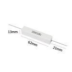 20W Cement Resistor 5% 0.1R~10K 0.1R, 0.5R, 10R, 50R, 0,22, 0,33, 0,5, 1, 2, 5, 8, 10, 20, 22, 30, ohm 4.7K 8.2K - Image 2