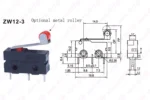 Micro Switch 10mm x 20mm Limit Switch 3 Pin/2 Pin 5A 250VAC ZW12 Series Tact Switch On Off - Image 5