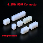 4.2mm Pitch 5557 Female Socket Double Row Straight Needle Power Wire Connector 2x2~12Pin for PC Computer ATX Graphics Card