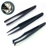 Watch Repair Tool Antistatic Carbon Fiber Tweezers Plastic Tweezers For Watchmaker Black watch trimmer tweezers Carbon fiberTool - Image 2