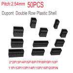 2.54mm Dupont Double Row Plastic Shell 2x2P/2x3/2x4//2x6-2x20P Dupont Connector/Cable Case /Plug Jump Wire Housing