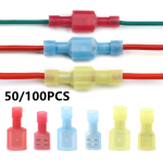 NYLON Male Female Fully Insulated Spade joint Cable Wire Connector Wiring Cable Plug Crimp Terminals FDFN MDFN