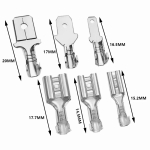 2.8/4.8/6.3mm Female and Male Crimp Terminal Brass Car Speaker Electric Wire Connectors And Insulating Sheath - Image 5