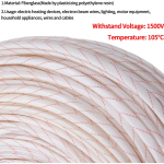 High Temperature Insulation Fiberglass Tube Wire Tubes Yellow Wax Glass Fiber Braided Sleeve Casing Pipe Waterproof Dropshipping - Image 3