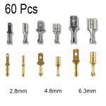 Terminal Electrical Connectors 2.8/4.8/6.3mm Butt Splice Lug Terminals for Wire 12awg Crimp Cable Eletrico Car Accessories
