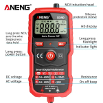ANENG 8340 Intelligent Anti Burn Digital Multimeter Voltmeter Ohm Meter 1999 Counting AC/DC Voltage Resistance NCV Household Cir - Image 5