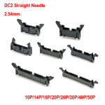2.54mm Pitch DC2 Right Angle /Straight Hook Horn Socket Connector 10/14/16/20/26/30/40P for Flat Ribbon Cable IDC Socket - Image 2
