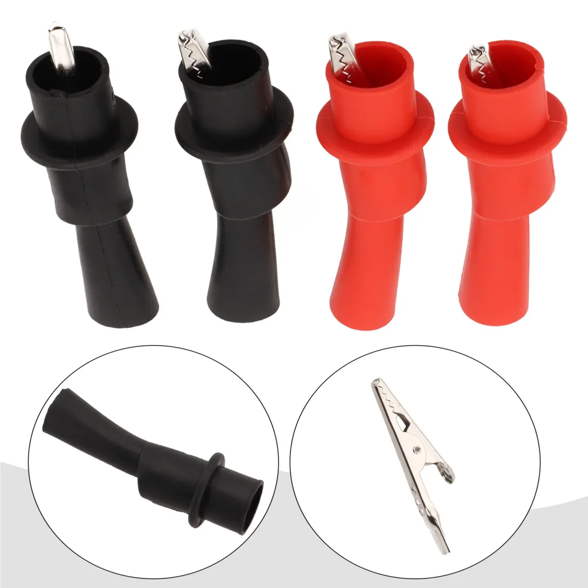 Circuit Tester Metal Crocodile Clip Multimeter Probe Circuit Multimeter Plug Plug Rubber Insulation Test Voltage - Image 4