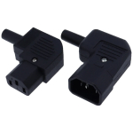IEC 320 C13 Power Plug 10A 250V Power Cable Connector Assembly Connector, 90 Degree Angled C13 Female AC Adapter IEC 320 C13 Po