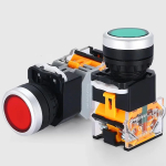 220V 22mm LA38 1NO/1NC Round self-locking Reset power button switch instantaneous switch with light LED indicator Self-recovery - Image 4