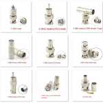 BNC RCA male female to RCA F BNC male female connector Converter plug jack angel RF RG59 Q9 Coaxial video Cable splitter p1 - Image 3