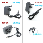 3pin UK Plug AC 220V to DC 5v 9v 12v 24v 1A 2A 3A 1000ma 2000ma 3000ma Power Supply Transformer Charger Adapter 5.5x2.5mm for led strip c1 - Image 4
