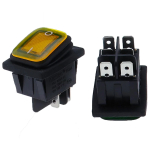 30x22 Heavy Duty Waterproof Rocker Switch 12V Red LED 220V Light Illuminated 16A 250VAC KCD4-201 DPST Switch 4pin - Image 4