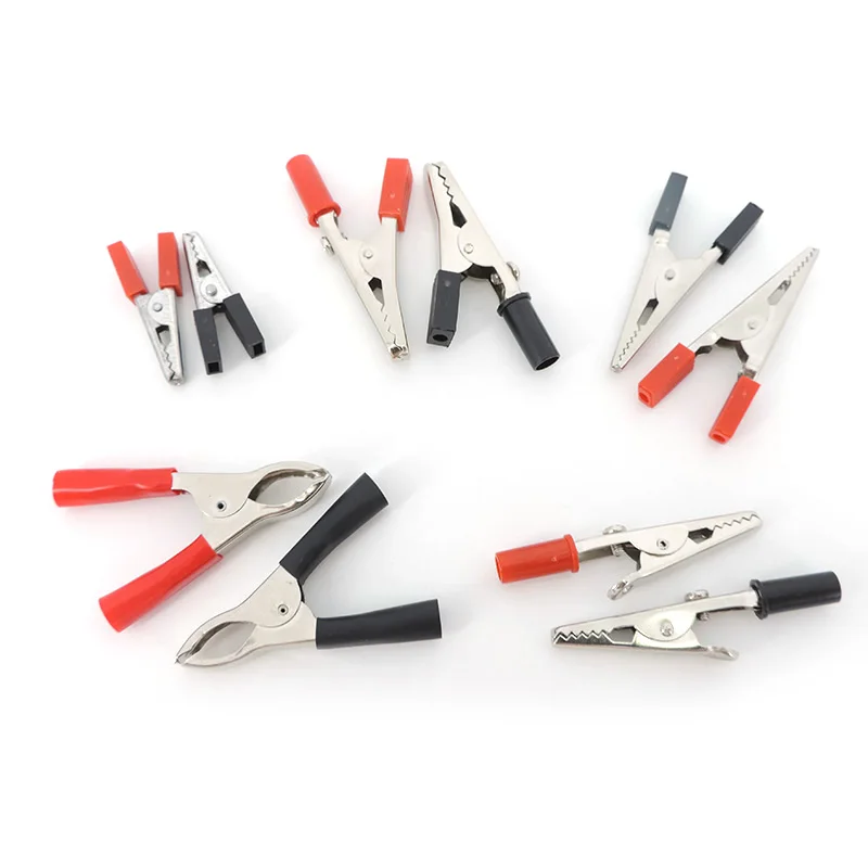 kf-S8db408cccf8b48e0a4ec93963af41b53R-5A-50mm-Red-Black-electric-Alligator-Crocodile-clamp-Clips-Power-Test-Probe-Lead-Socket-cable-Connector.webp 5A 50mm Red Black electric Alligator Crocodile clamp Clips Power Test Probe Lead Socket cable Connector banana Plug Metal p1 - Image 1