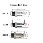 GX12 GX16 GX20 2/3/4/5/6/7/8/9/10/12/14/15Pin Wire Connector Circular Plug Socket Aviation Socket Male+Female - Image 3
