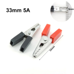 5A 50mm Red Black electric Alligator Crocodile clamp Clips Power Test Probe Lead Socket cable Connector banana Plug Metal p1 - Image 3