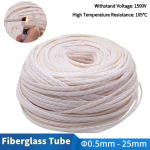 High Temperature Insulation Fiberglass Tube Wire Tubes Yellow Wax Glass Fiber Braided Sleeve Casing Pipe Waterproof Dropshipping