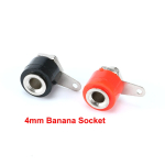 4mm Female Jack Banana Socket 4mm Banana Binding Post for Banana Plug Terminal Connector Black Red DIY Adapter