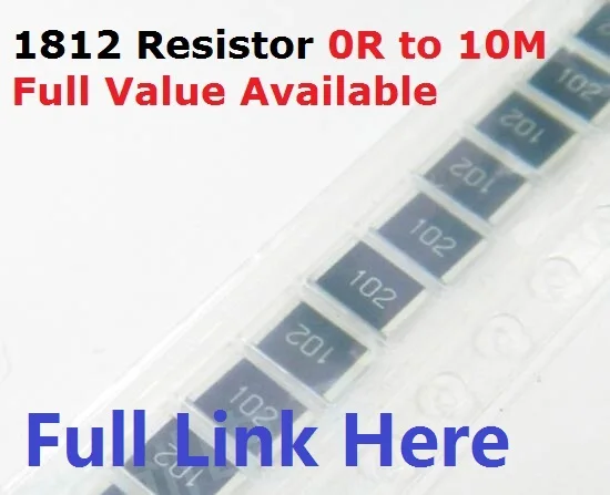 kf-Sa0c0863ed34b447eb016b4b176dc3b38E-Free-Ship-50pcs-SMD-Chip-Resistor-1812-10K-Ohm-5-0R-10M-1-2W-10R-100R.webp 1812 SMD Chip Resistor 10K Ohm 5% 0R~10M 1/2W 10R 100R 220R 330R 470 Ohm 1K 2.2K 10K 100K 0R 1R .5/6/7/8/9/R/K - Image 1