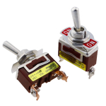 1021 1221 1321 15A/250V 6 pin Waterproof Switch Cap On-Off-On ON-OFF Miniature Toggle Switches Brown - Image 2