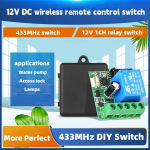 433MHz DC12V 10A 1 Channel 1Ch Wireless Relays RF Remote Control Switches Receiver Module for Pump Security - Image 2