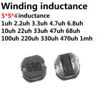 Inductor CD54 5*5*4 SMD Power Inductance 1UH 2R2 2.2UH 3.3UH 4.7UH 6.8UH 10 UH 100UH 150UH 220UH 330UH 470UH 1MH 2.2MH