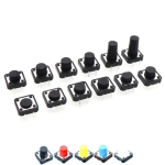 12*12*22/20/19/18/17/16/15/14/13/12/11/10/9/8/7/6/5/4.5mm Tactile Push Button Switch Durable 4pin Tact Touch Switch Black - Image 5