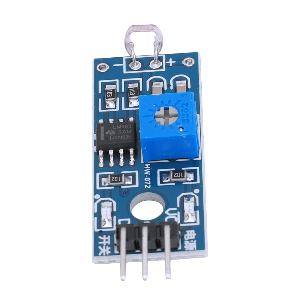 kf-Sa65c7b74a2f743b9b648178e09740cf9F-LM393-Photoresistor-Resistance-Module-with-Digital-Analog-Output-Optical-Sensitive-Resistance-Sensor-Module-for-Arduino-DIY.webp LM393 Photoresistor Resistance Module with Digital Analog Output Optical Sensitive Resistance Sensor Module for Arduino DIY Kit - Image 1