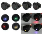 KCD1 20A 12V 220V Rocker Switch LED Dot Light Car Boat Round ON/OFF SPST Switch - Image 6
