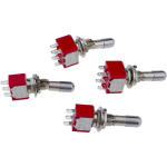 T80-T Series Round Top Anti-mishandling Locking Lever 6.35mm Panel Mount Mini Toggle Switch - Image 3