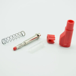 gun type insulation can be fold High current 32A fully enclosed 4mm pure copper banana plug with spring telescopic sheath holder - Image 4