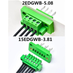 3.81mm Pitch 2EDGWB 5.08/15EDGWB 3.81 2/3/4/5/6/10/12Pin Wall Terminal Plug Type Connector Pcb Screw Terminal Block