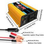 4000W 12V to 220V/110V LED Car Power Inverter Converter Charger Adapter Dual USB Voltage Transformer Modified Sine Wave - Image 6