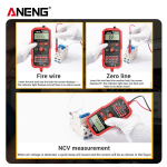 ANENG 8340 Intelligent Anti Burn Digital Multimeter Voltmeter Ohm Meter 1999 Counting AC/DC Voltage Resistance NCV Household Cir - Image 4