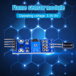 4 Pin IR Flame Detection Sensor Module Sensitivity Adjustable Fire Source Detection Module Accessories for Arduino DIY Kit - Image 3