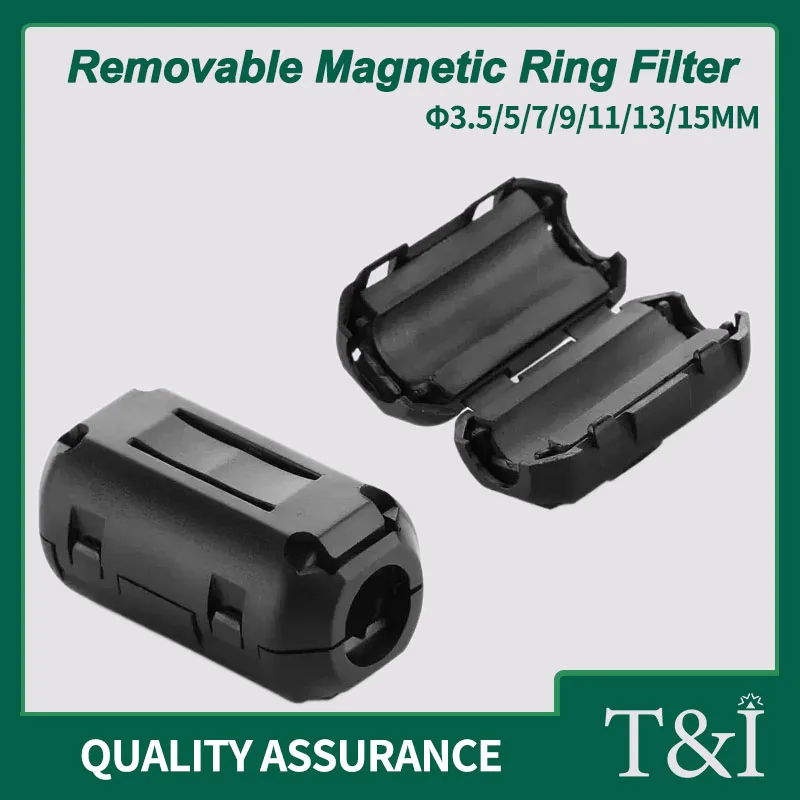 Anti-interference Snap Ferrite Filter For Cable Ferrite Core Choke Clip EMC Inner Diameter 3.5/5/7/9/11/13MM Degaussing Filter - Image 6
