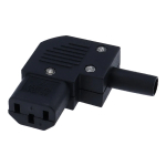IEC 320 C13 Power Plug 10A 250V Power Cable Connector Assembly Connector, 90 Degree Angled C13 Female AC Adapter IEC 320 C13 Po - Image 6