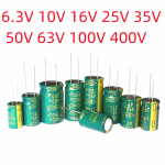10V 16V 25V 35V 50V 400V High Frequency Aluminum Capacitor 100UF 220UF 330UF 470UF 680UF 1000UF 1500UF 2200UF 3300UF