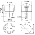 KCD1 5V-12V / 220v ON/OFF Round Rocker Switch LED illuminated Car Dashboard Dash Boat Van With light - Image 6