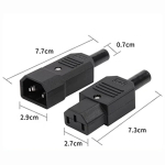 IEC320 10A 250V Black Male female docking Plug Connector Rewireable C13 C14 Plug Rewirable Power Konektor 3 Pin AC Socket - Image 4