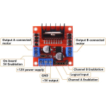L298N Stepper Motor Driver Controller Board Dual H Bridge Module for Smart Car Power MEGA R3 Mega2560 - Image 5