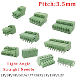 3.5mm Pitch KF2EDG 15EDG 2-12 Pin Pcb Screw Wire Terminal Block Right Angle/Straight Pin Male Plug Female Socket Connector