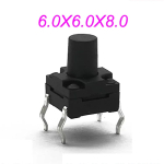 Sealed Waterproof 6x6mm H=4.3/4.5/5/5.5/6/6.5/7/8/9/10/11~15MM 4Pin DIP Key Button Momentary Tact Button Switch 4Pin DIP - Image 4