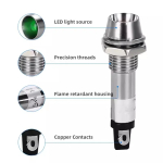 8MM Metal Indicator Light XD8-1 Small Power Work Signal Light Red, Green, Yellow, Blue, White 220V 12V 24V - Image 2