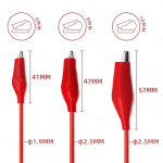 Color Alligator Clip Electric DIY Small Battery Power Cord Sheath Electric Clamp Double Head Test Clamp.28mm35mm45mm 50cm - Image 6